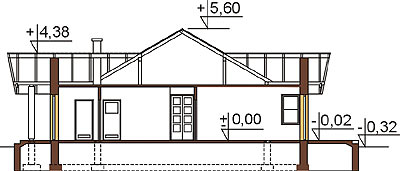 Projekt domu DM-6141 - przekrój