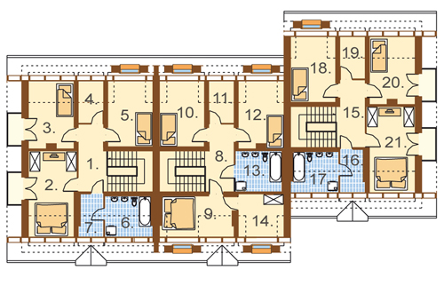 Projekt domu DM-6146 - rzut