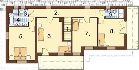 Projekt domu L-6488 - rzut