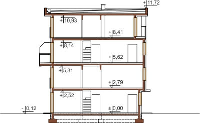 Projekt domu DM-6491 - przekrój