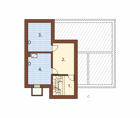 Projekt domu DM-6489 - rzut