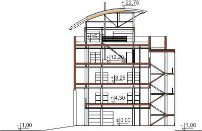 Projekt K-30 - przekrój