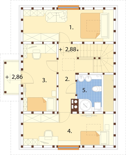 Projekt domu DM-6152 - rzut