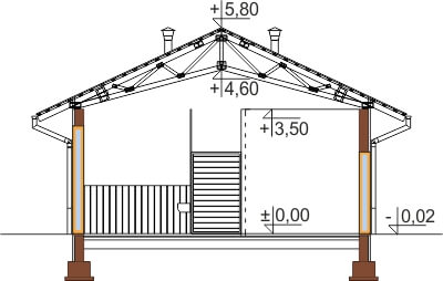 Projekt ZG-72 - przekrój