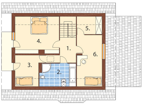 Projekt domu DM-6156 - rzut