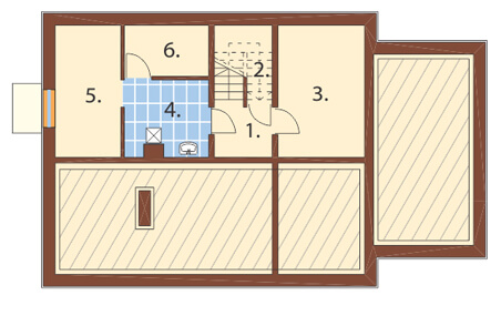 Projekt domu DM-6156 - rzut