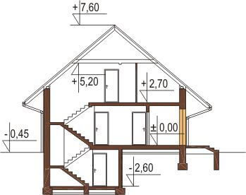 Projekt domu DM-6156 - przekrój