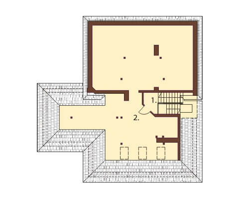 Projekt domu DM-6158 - rzut