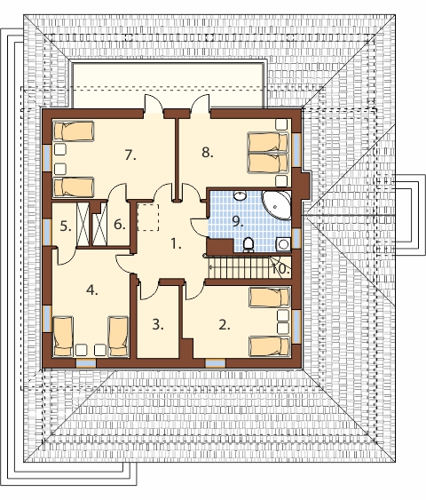 Projekt domu DM-6490 - rzut