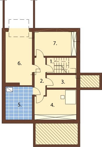 Projekt domu DM-6164 - rzut