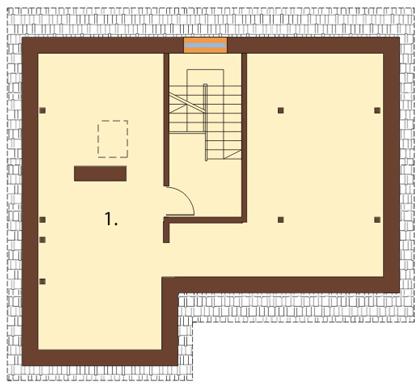 Projekt domu DM-6165 - rzut