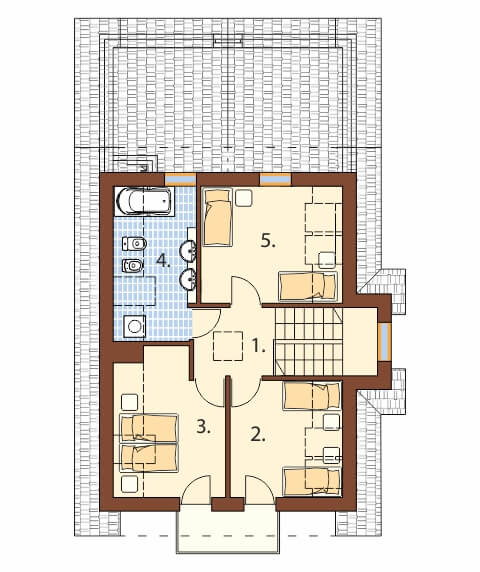 Projekt domu DM-6251 B - rzut