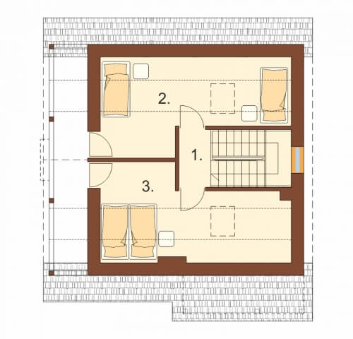 Projekt domu DM-6223 B - rzut