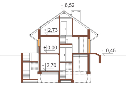 Projekt domu DM-6169 - przekrój