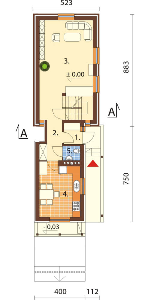 Projekt domu DM-6172 - rzut