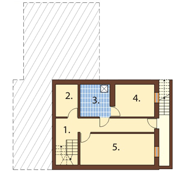 Projekt domu DM-6174 - rzut