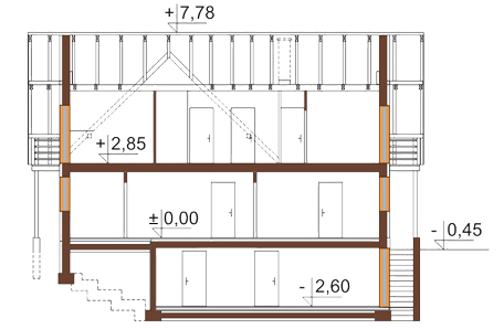 Projekt domu DM-6174 - przekrój