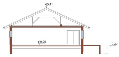 Projekt domu DM-6176 - przekrój