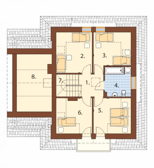 Projekt domu DM-6499 - rzut