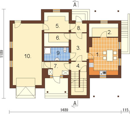 Projekt domu DM-6177 - rzut