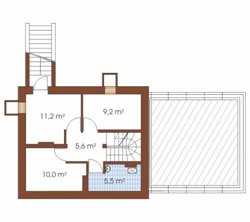 Projekt domu DM-6190 G - rzut