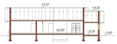 Projekt domu DM-6178 - przekrój