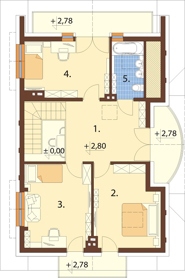 Projekt domu DM-6256 C - rzut