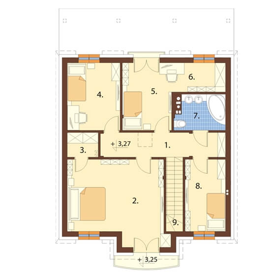 Projekt domu DM-6501 - rzut