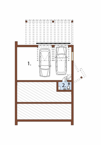 Projekt domu DM-6497 - rzut