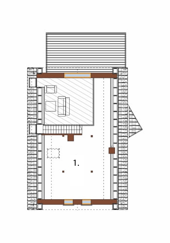 Projekt domu DM-6497 - rzut