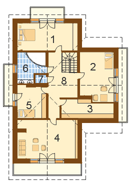 Projekt domu DM-6182 - rzut