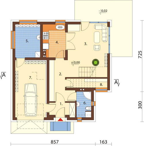 Projekt domu DM-6506 - rzut