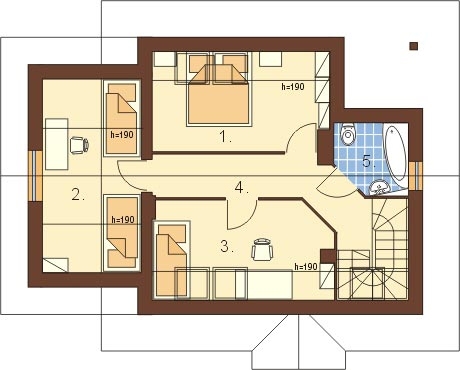 Projekt domu DM-6183 - rzut