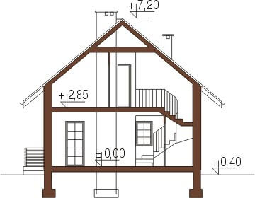 Projekt domu DM-6183 - przekrój