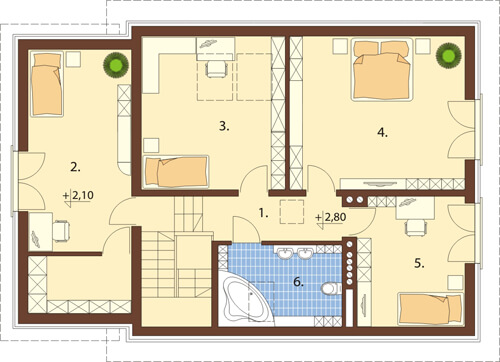 Projekt domu DM-6520 - rzut