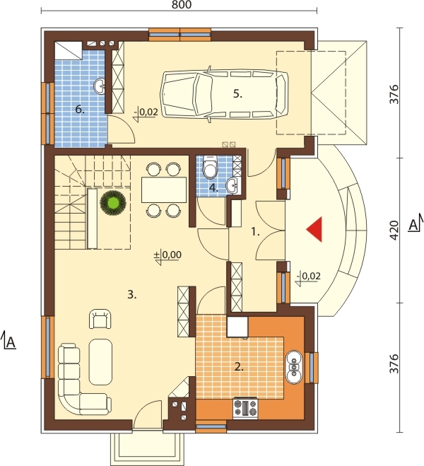 Projekt domu DM-6521 - rzut