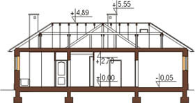 Projekt domu L-6018 N - przekrój