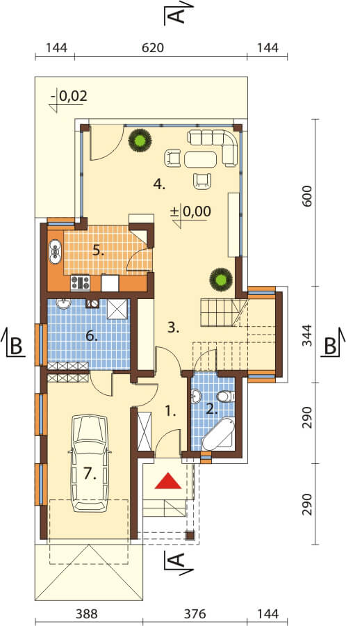 Projekt domu DM-6509 - rzut