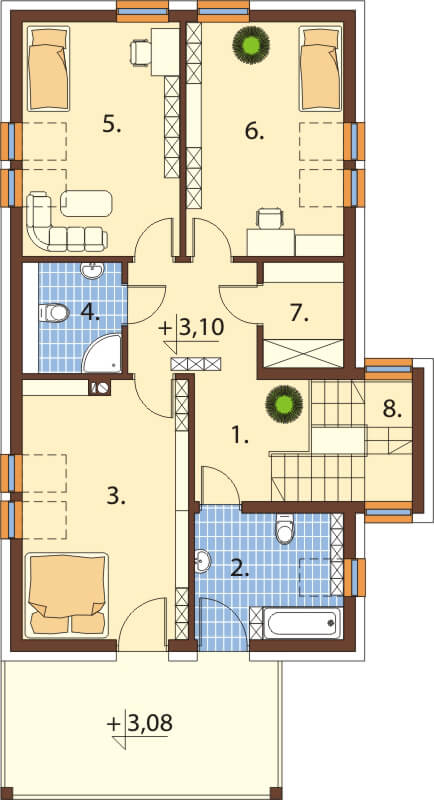 Projekt domu DM-6509 - rzut