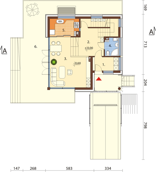 Projekt domu L-6507 - rzut