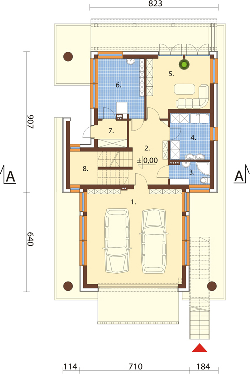 Projekt domu L-6505 - rzut