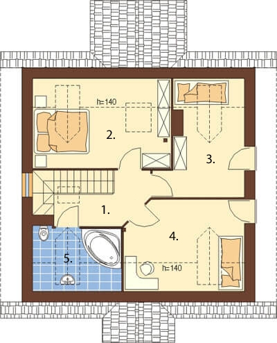 Projekt domu DM-6187 - rzut