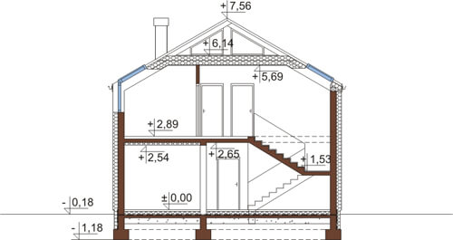 Projekt domu DM-6508 - przekrój