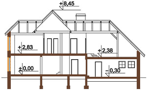 Projekt domu DM-6188 - przekrój