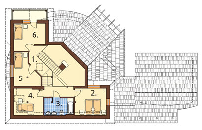 Projekt domu DM-6189 - rzut