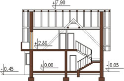 Projekt domu DM-5545 - przekrój