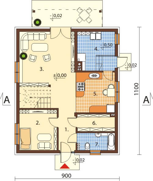 Projekt domu DM-6534 - rzut