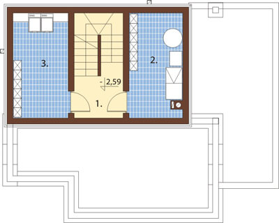 Projekt domu DM-6536 - rzut