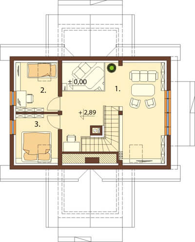 Projekt domu DM-6538 - rzut