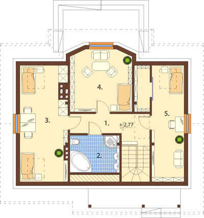 Projekt domu DM-6541 - rzut